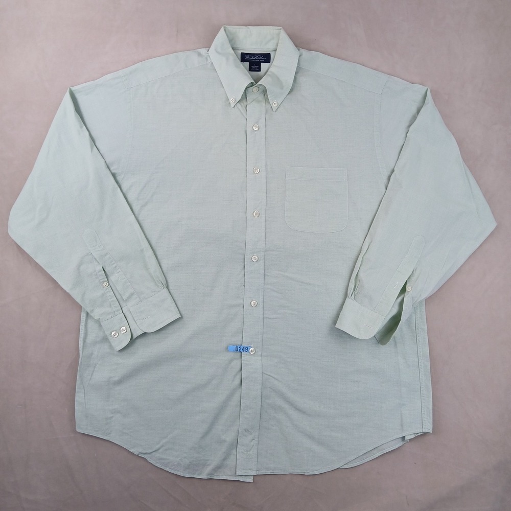Brooks Brothers Large Mens Shirt Button Down Long Sleeve VTG 26x30 Fits XXL